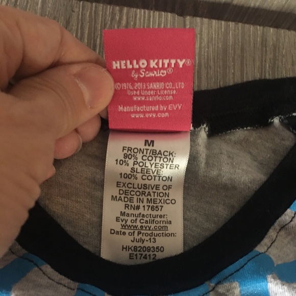 Girls Hello Kitty Casual Top Size M - Picture 5 of 6
